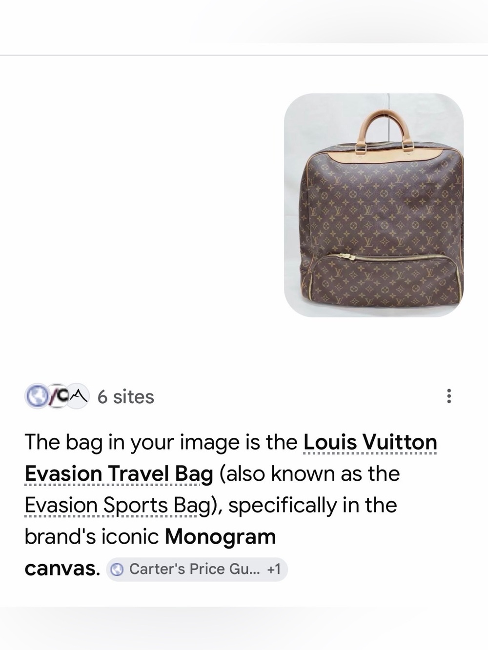 Louis Vuitton Monogram Canvas Travel or gym bag in Brown with Tan Trim - Picture 13 of 14